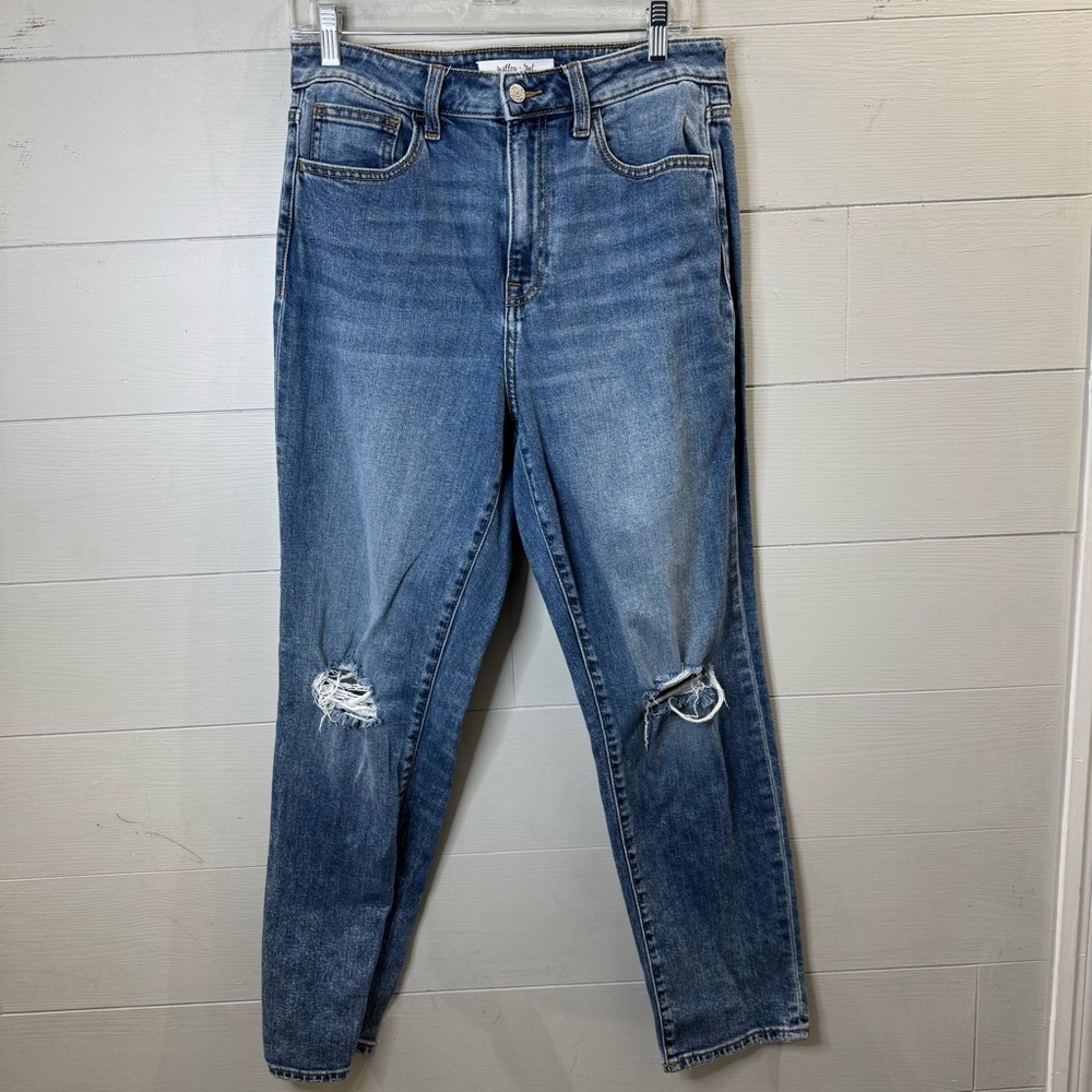 Willow + Root Women's The Mom Fit Distressing Jeans Size 28